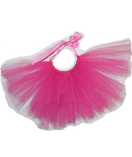 PAWPATU Tulle Tutu for Dogs or Cats, X-Small, Hot Pink