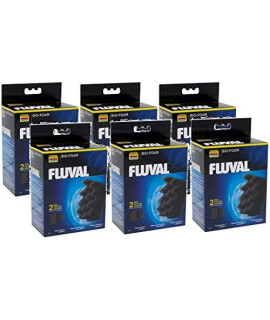 Fluval 6 Pack of Bio Foam Aquarium Filter Media for 304, 305, 306, 404, 405, 406 canister Filters