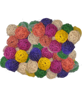 Java Wood Toy colored Vine Balls 1.5 (100 Pack) Small