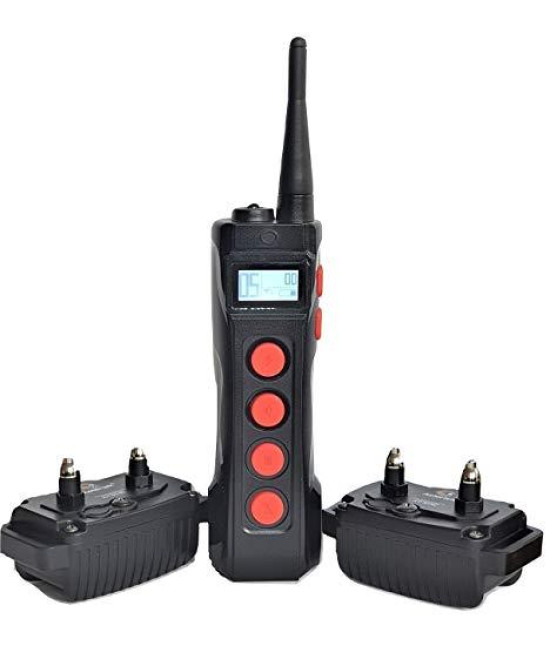 Aetertek AT-919C 2-Dog 1100 Yard Ultra Range Remote Training Shock Collar with AUTO Anti-BARK,Rechargeable and Waterproof