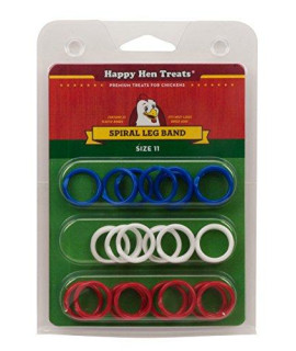Happy Hen Treats Spiral Leg Bands for Pets, Size 11