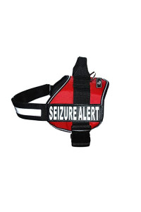 Doggie Stylz Seizure Alert Dog Vest Nylon no-Pull Dog Harness Comes with 2 Reflective Seizure Alert Interchangeable Patches. Fully Adjustable Reflective Straps with top Handle. XXS-XXL in 3 Colors.