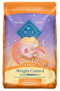 Blue Buffalo Weight Control Natural Adult Dry Cat Food, Chicken & Brown Rice 15-lb