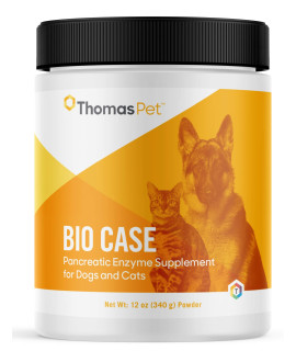 Thomas Pet Bio case - Pancreatic Enzyme Supplement for Dogs & cats - Digestive Aid - (12 Ounces Powder)