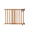 Summer Infant Deluxe Stairway Simple to Secure Wood Gate, 32 Tall Fits Openings up to 30 to 48 Wide Baby and Pet Gate for Hallways, Doorways and Stairways, Oak