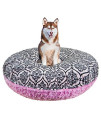 BESSIE AND BARNIE Signature Cotton Candy/Versailles Pink Extra Plush Faux Fur Bagel Pet/Dog Bed (Multiple Sizes)