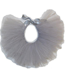 Pawpatu Handcrafted in USA Silver Grey Tulle Tutu for Extra Large Dogs