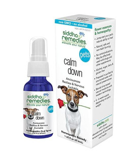 Siddha Remedies Calm Down for Pets | Natural Homeopathic Remedy Calms Dogs, Cats, Furry Pets | Naturally Calms Excitable, Restless Pets in Stormy Weather | Supports Stronger Health