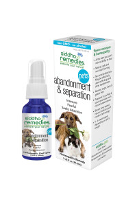 Siddha Remedies Abandonment & Separation for Pets | Natural Homeopathic Remedy for Dogs, Cats, and Animals | Naturally Helps Animals with Fears and Obsessive Behaviors | Supports Healthy Independence