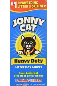 JONNY CAT Cat Litter Box Liners 5per Box - 2 Pack (Total 10 Liners)