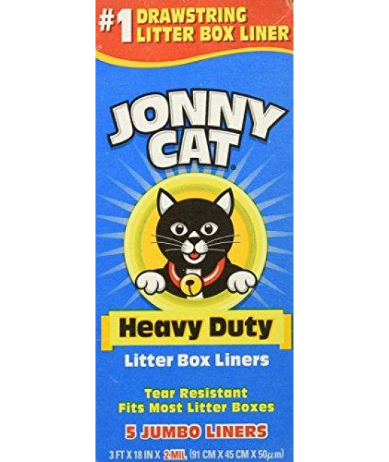 JONNY CAT Cat Litter Box Liners 5per Box - 2 Pack (Total 10 Liners)