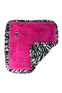 Bessie and Barnie Zebra/ Lollipop Luxury Shag Ultra Plush Faux Fur Pet, Dog, Cat, Puppy Super Soft Reversible Blanket (Multiple Sizes), XS - 20 x 20