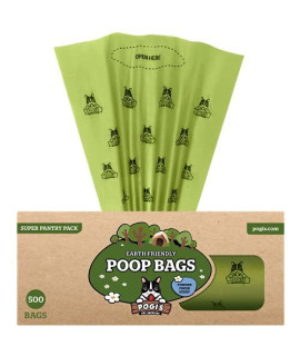 Pogis Poop Bags - 500 Dog Poop Bags for Yards - Scented, Leak-Proof, Earth-Friendly Poop Bags for Dogs (Single Large Roll)