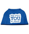 Mirage Pet Products You go Fetch Screen Print Shirt Large Blue