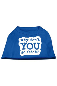 Mirage Pet Products You go Fetch Screen Print Shirt Large Blue
