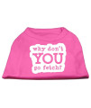 Mirage Pet Products You go Fetch Screen Print Shirt Medium Bright Pink