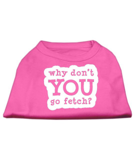 Mirage Pet Products You go Fetch Screen Print Shirt Medium Bright Pink