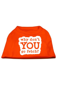 Mirage Pet Products You go Fetch Screen Print Shirt Small Orange