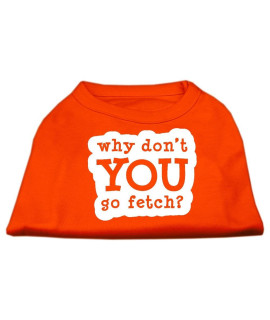 Mirage Pet Products You go Fetch Screen Print Shirt Small Orange