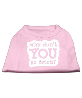 Mirage Pet Products You go Fetch Screen Print Shirt Small Light Pink