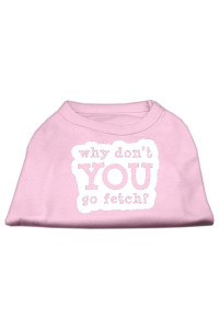 Mirage Pet Products You go Fetch Screen Print Shirt 3X-Large Light Pink