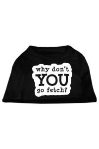 Mirage Pet Products You go Fetch Screen Print Shirt Large Black