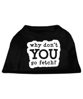 Mirage Pet Products You go Fetch Screen Print Shirt Large Black