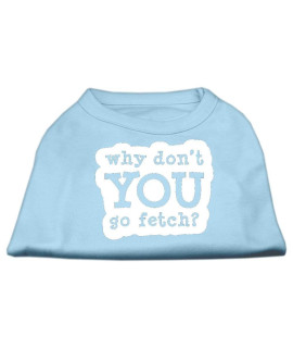 Mirage Pet Products You go Fetch Screen Print Shirt 3X-Large Baby Blue