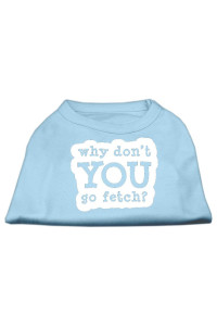 Mirage Pet Products You go Fetch Screen Print Shirt Medium Baby Blue
