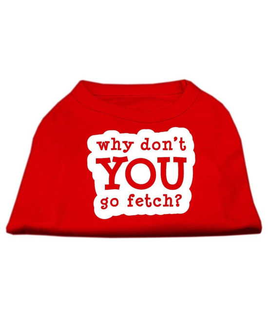 Mirage Pet Products You go Fetch Screen Print Shirt Medium Red