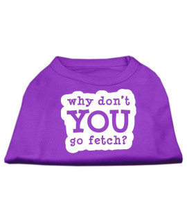 Mirage Pet Products You go Fetch Screen Print Shirt Medium Purple