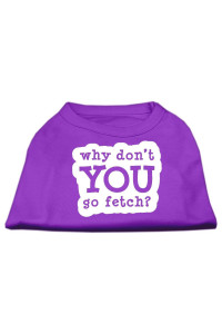 Mirage Pet Products You go Fetch Screen Print Shirt Large Purple