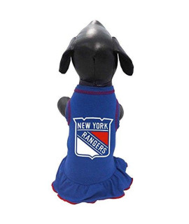 All Star Dogs NHL New York Rangers Dog Cheerleader Dress, X-Large, Royal