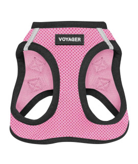 Voyager Step-In Air Dog Harness - All Weather Mesh Step in Vest Harness for Small and Medium Dogs by Best Pet Supplies - Pink Base, XL