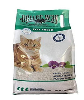 Better Way Eco Fresh Clumping Cat Litter (formerly Better Way Flushable Cat Litter), 12lb bag