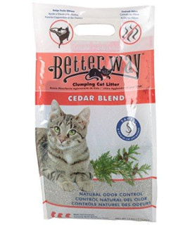 Better Way Cedar Formula Clumping Bentonite Cat Litter With Sanel Cat Attractant - Pack Of 3