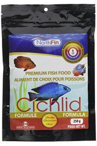NorthFin Cichlid Pellets Formula 1 mm Sinking - 250 g - Cichlid Fish Food - African Cichlids Food - Premium Tropical Fish Food - Cichlid Food pellets