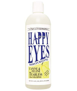 Chris Christensen Happy Eyes Tearless Shampoo for Pets - Hypo-allergenic Cleanser for Normal to Sensitive Skin - Paraben & Sulfate Free - Safe Dog Facial Cleanser Without the Worry!