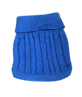 Tangpan Turtleneck classic Straw-Rope Pet Dog Sweater Apparel(Dark Blue,XS)