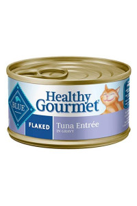 Blue Buffalo Healthy Gourmet Natural Adult Flaked Wet Cat Food Tuna 3-oz cans (Pack of 24)