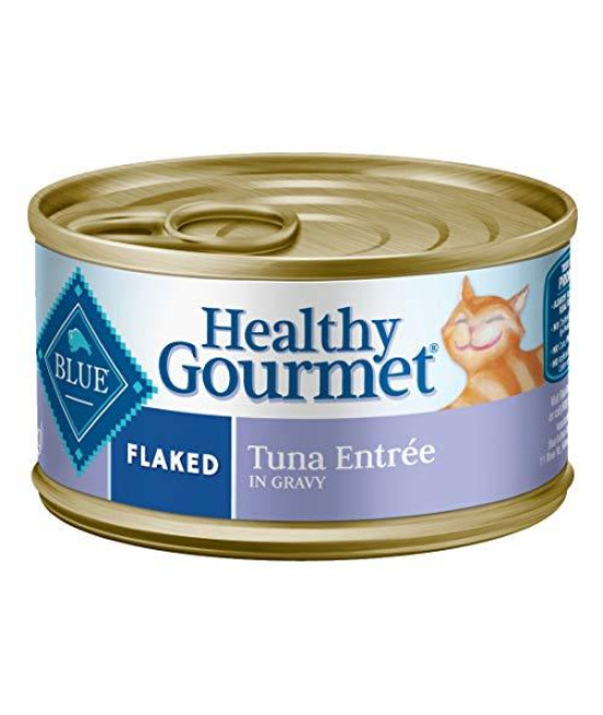 Blue Buffalo Healthy Gourmet Natural Adult Flaked Wet Cat Food Tuna 3-oz cans (Pack of 24)