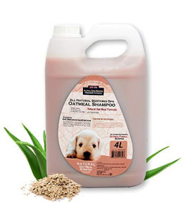 Alpha Dog Series Oatmeal grooming Natural Dog Shampoo and conditioner with Aloe Vera pH Balanced Shampoo for Dogs Tear-Free Moisturizing Dog Shampoo for Sensitive Skin - (4L)