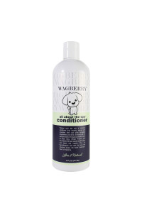 Wagberry All About The Spa conditioner - Moisturize Soothe Dry Itchy Flaky Sensitive Skin, Detangle and Prevent Matting With Aloe Vera And Wheat Protein - LOVE IT NATURAL, Made In USA, 16oz