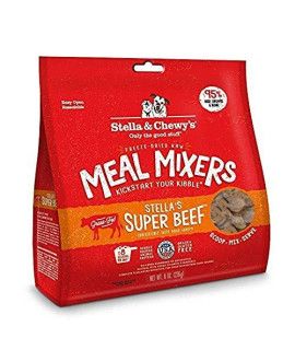 Stella & Chewys Freeze-Dried Raw Stellas Super Beef Meal Mixers Dog Food Topper, 8 oz. Bag