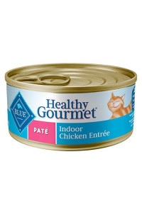 Blue Buffalo Healthy Gourmet Natural Adult Pate Wet Cat Food Indoor Chicken 5.5-oz cans (Pack of 24)