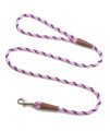 Mendota Pet Snap Leash - British-Style Braided Dog Lead, Made in The USA - Lilac, 12 in x 4 ft - for Large Breeds
