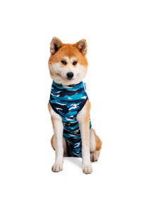 Suitical Recovery Suit Dog, Xx-Large, Blue Camouflage