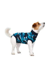 Suitical Recovery Suit Dog, Xx-Small, Blue Camouflage