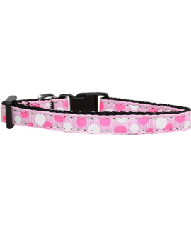 Mirage Pet Products confetti Dots Nylon cat Safety collar Light Pink
