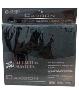 Professional Super Activated Carbon Pad, 18 Inch by 10 Inch, Options of Nitrate, Ammonia, Phosphate Remover Pads, and Dual Bonded Pads for Fresh Water & Saltwater Aquariums, Terrariums & Hydroponics!